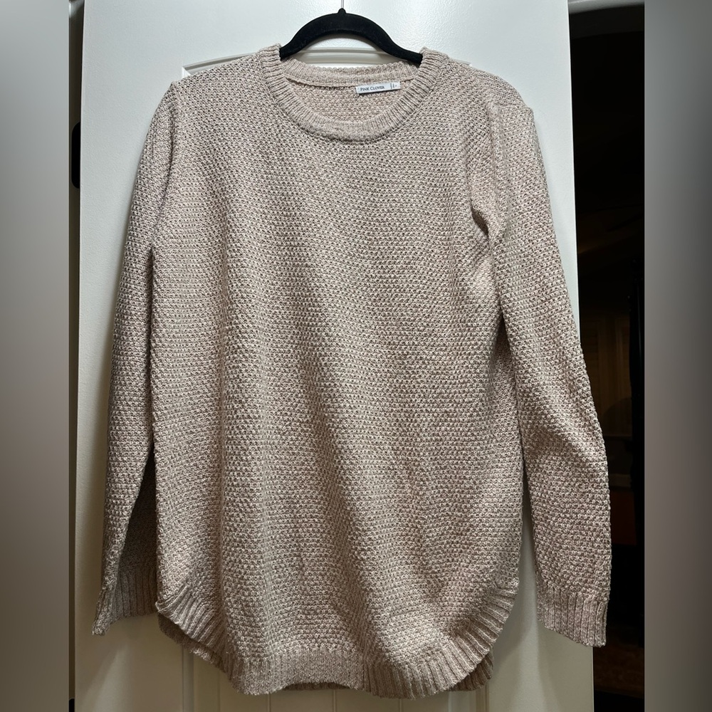Pink Clover Textured Sweater